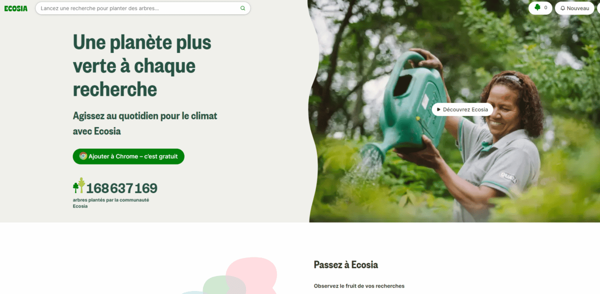 Ecosia - Autres moteurs de recherche que Google