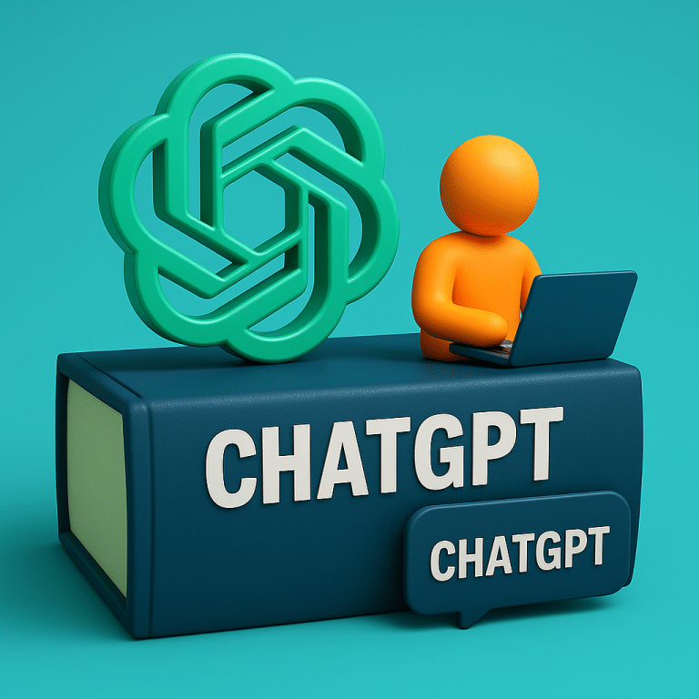 Formation ChatGPT illustrée en 3D avec cerveau numérique, flux lumineux et éléments symbolisant l’intelligence artificielle appliquée au marketing digital | M-Twice