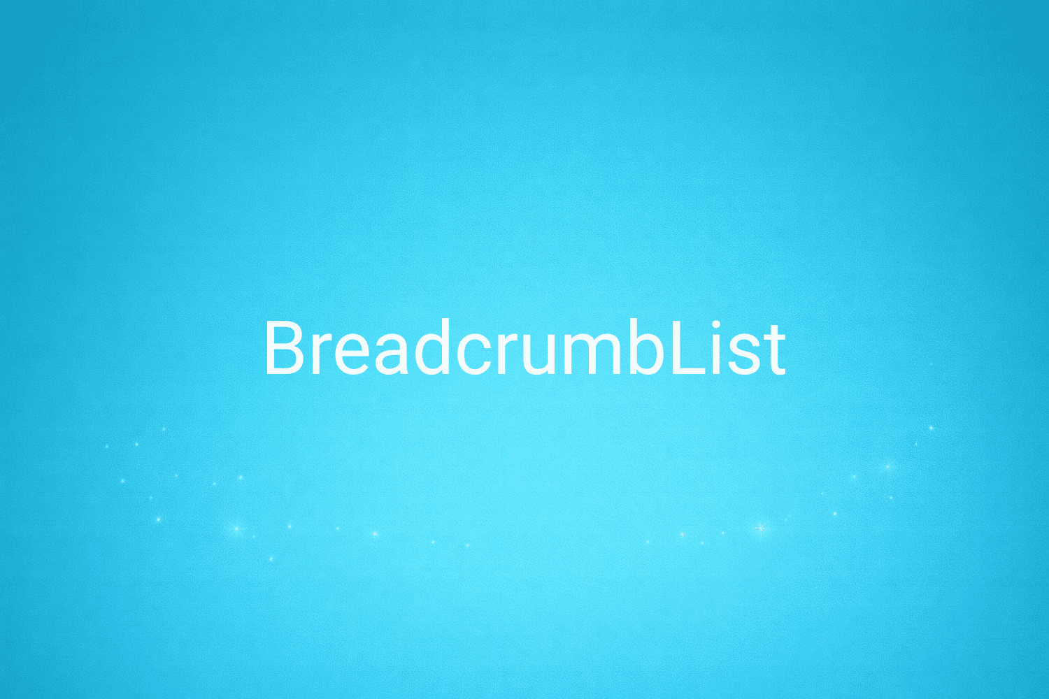Illustration minimaliste sur fond bleu avec texte "BreadcrumbList", définition liée à la catégorie Stratégie Marketing du glossaire marketing de M-Twice
