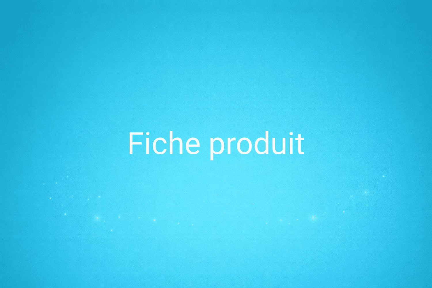 Illustration minimaliste sur fond bleu avec texte "Fiche produit", définition liée à la catégorie Stratégie Marketing du glossaire marketing de M-Twice