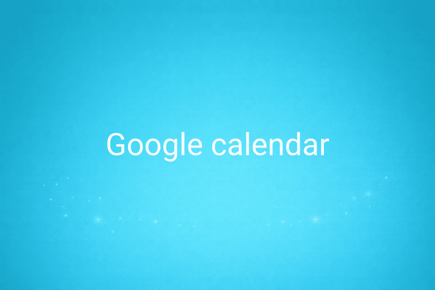 Illustration minimaliste sur fond bleu avec texte "Google Calendar", définition liée à la catégorie Stratégie Marketing du glossaire marketing de M-Twice