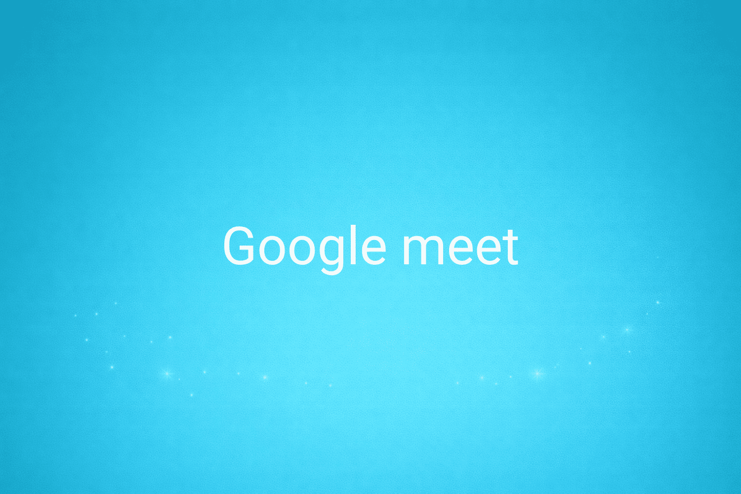 Illustration minimaliste sur fond bleu avec texte "Google Meet", définition liée à la catégorie Stratégie Marketing du glossaire marketing de M-Twice