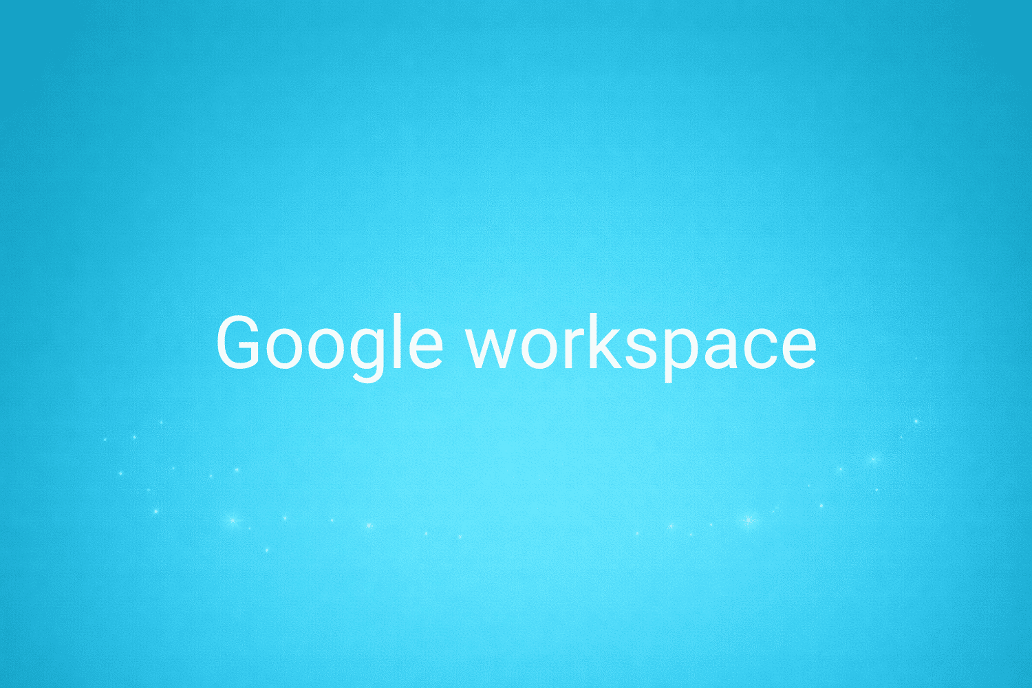 Illustration minimaliste sur fond bleu avec texte "Google Workspace", définition liée à la catégorie Stratégie Marketing du glossaire marketing de M-Twice
