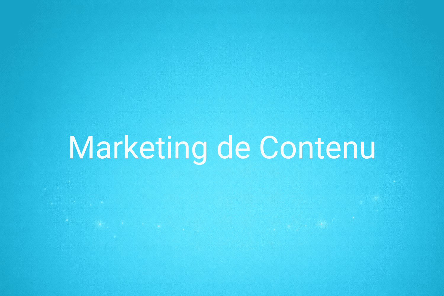 Illustration minimaliste sur fond bleu avec texte "Marketing de contenu", définition liée à la catégorie Stratégie Marketing du glossaire marketing de M-Twice