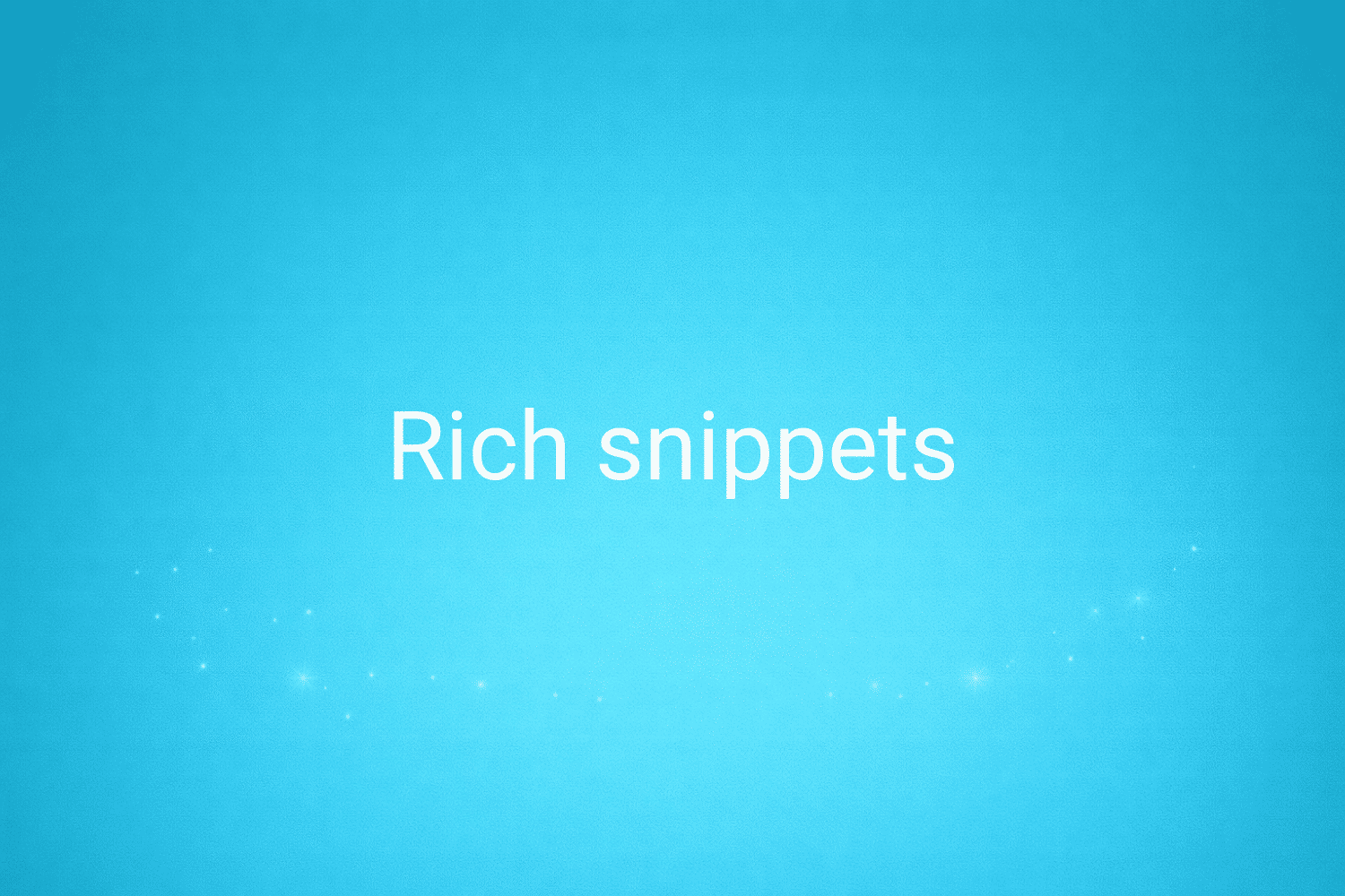 Illustration minimaliste sur fond bleu avec texte "Rich Snippets", définition liée à la catégorie Stratégie Marketing du glossaire marketing de M-Twice