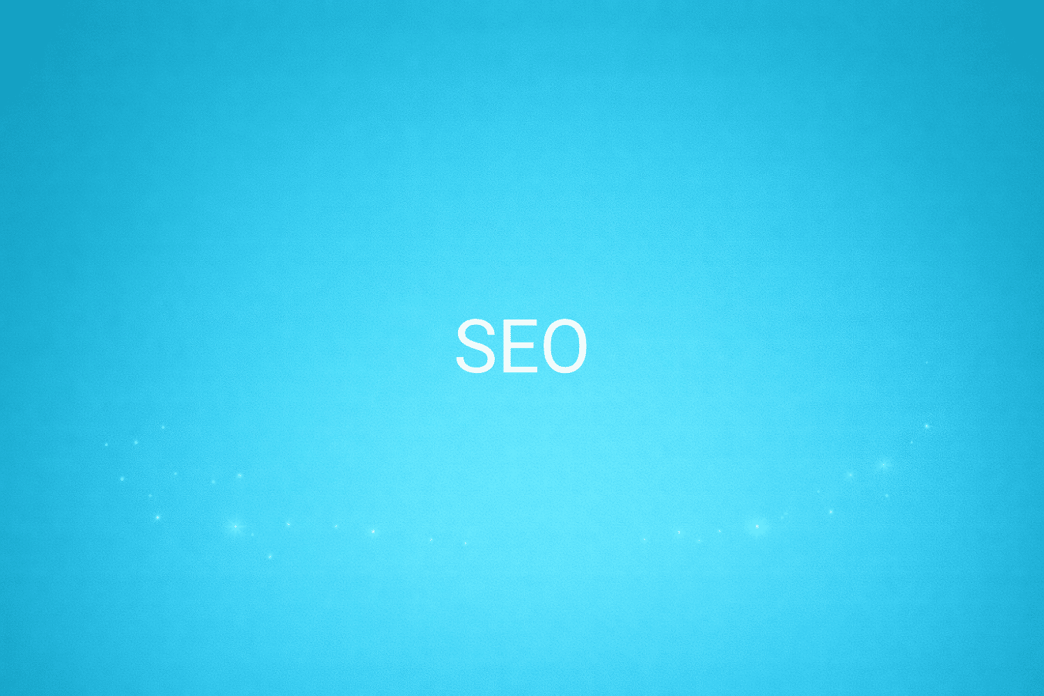 Illustration minimaliste sur fond bleu avec texte "SEO", définition liée à la catégorie Stratégie Marketing du glossaire marketing de M-Twice