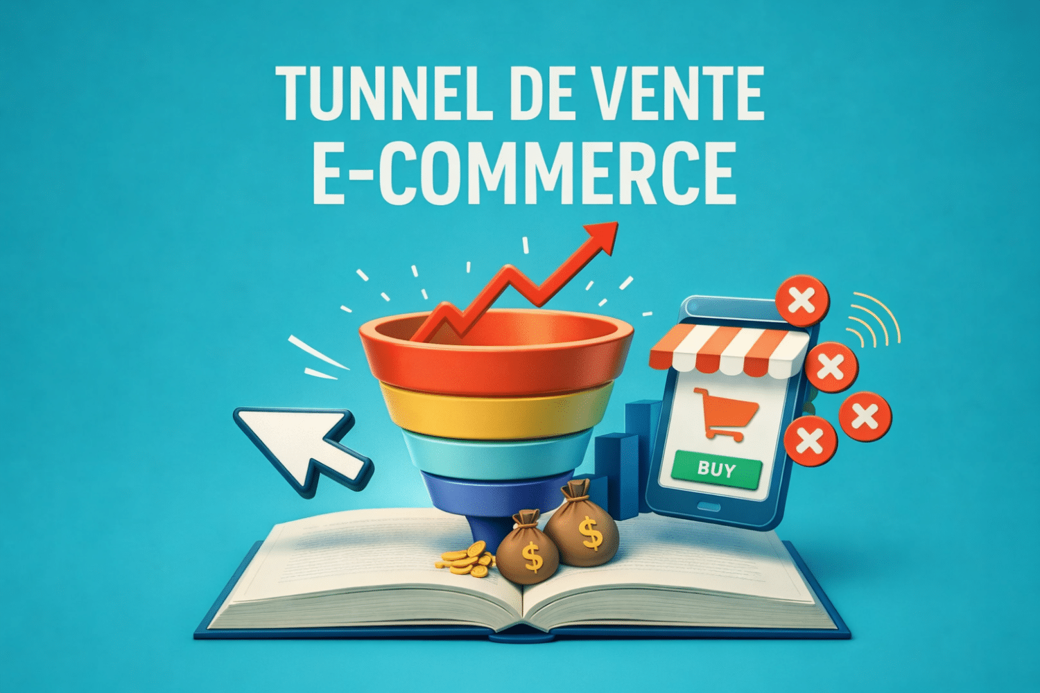 Tunnel de vente e-commerce : les 5 étapes et les 4 erreurs qui coûtent des ventes