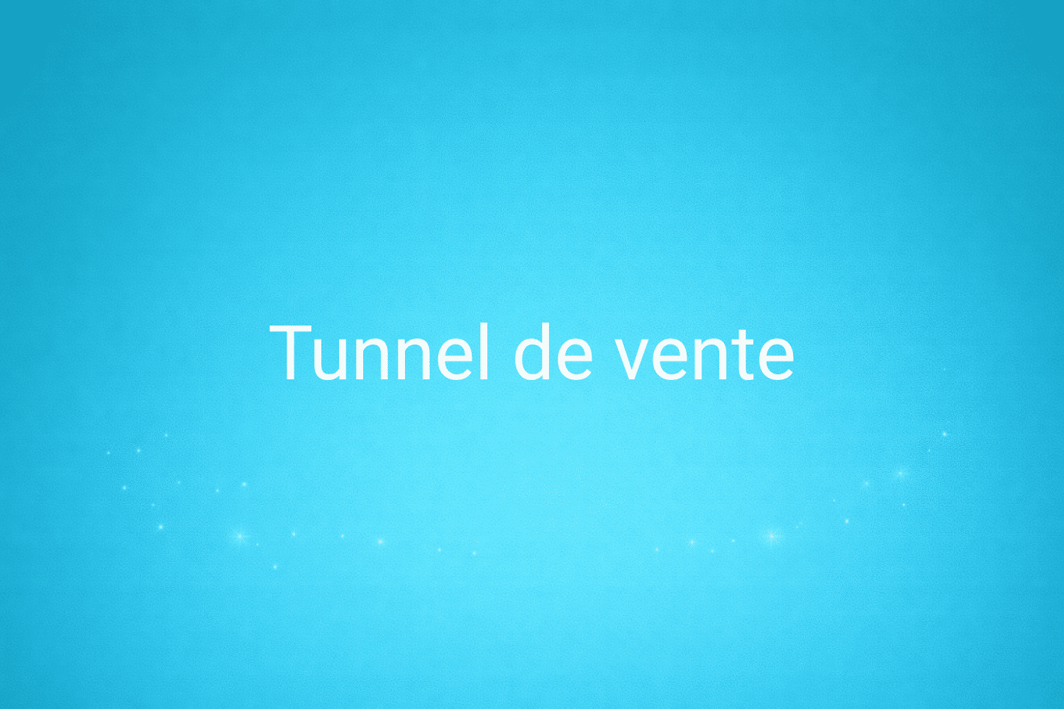 Illustration minimaliste sur fond bleu avec texte "Tunnel de vente", définition liée à la catégorie Stratégie Marketing du glossaire marketing de M-Twice