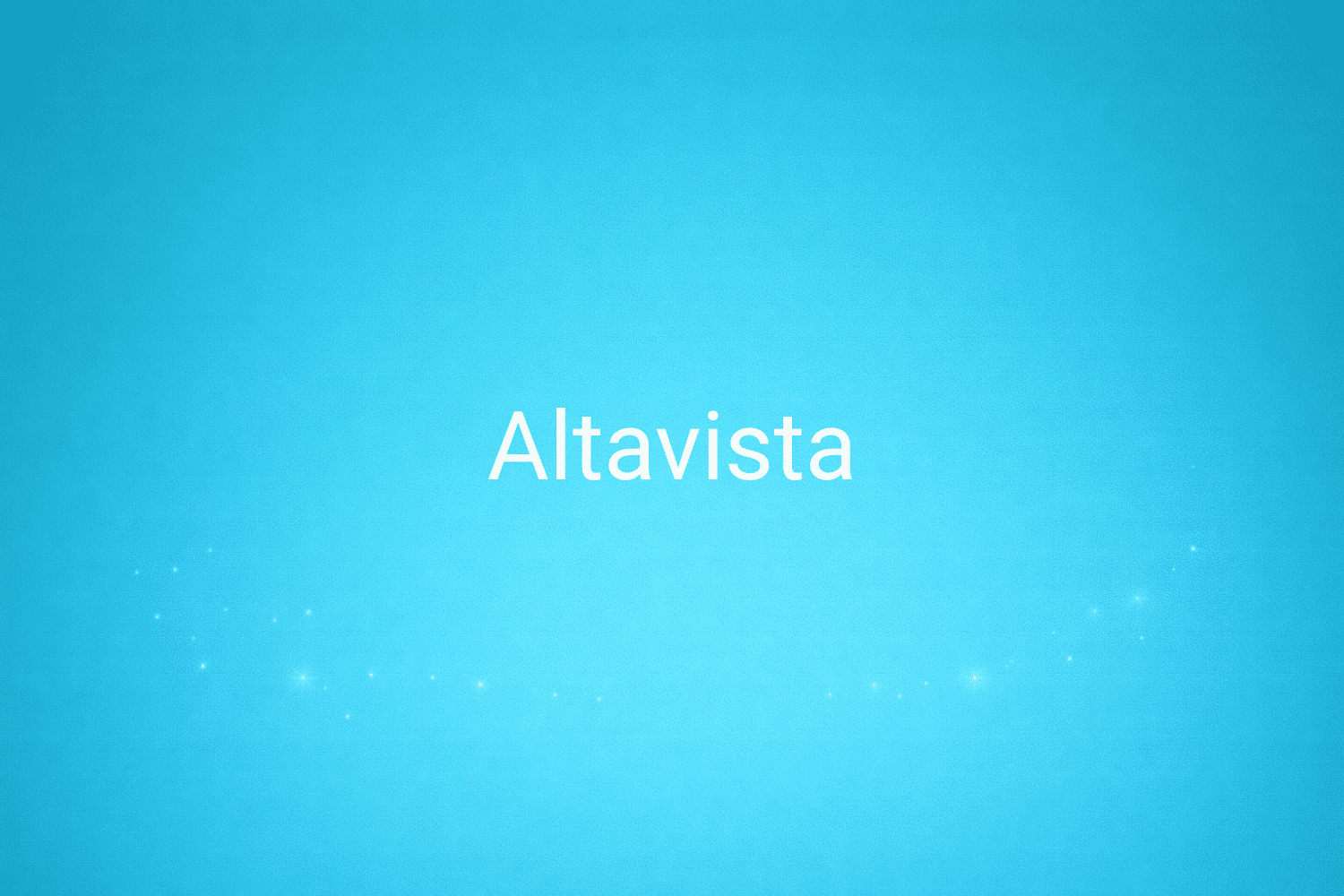 Illustration minimaliste sur fond bleu avec texte "Altavista", définition liée à la catégorie e-commerce du glossaire marketing de M-Twice