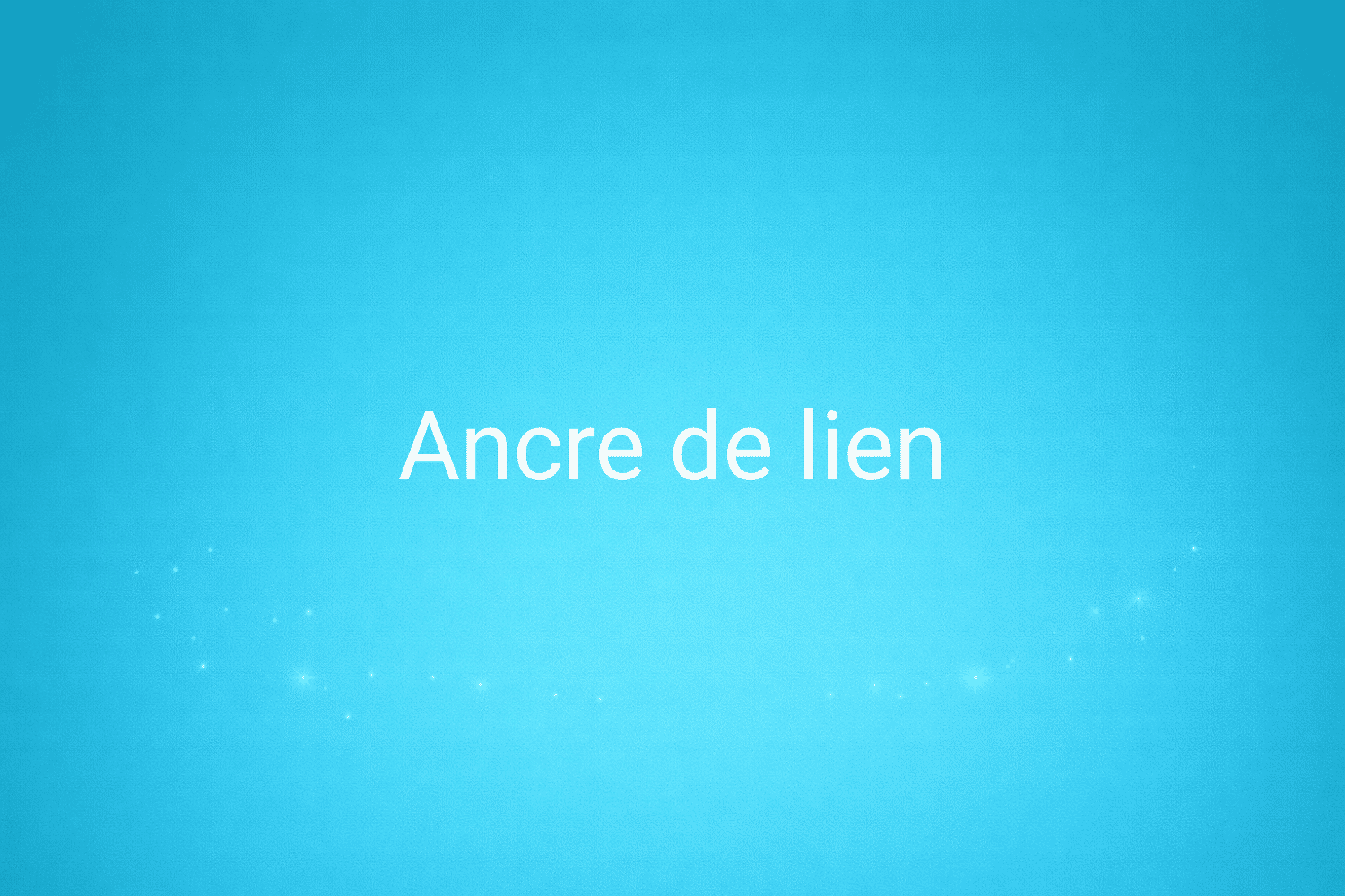 Illustration minimaliste sur fond bleu avec texte "Ancre de lien", définition liée à la catégorie SEO du glossaire marketing de M-Twice