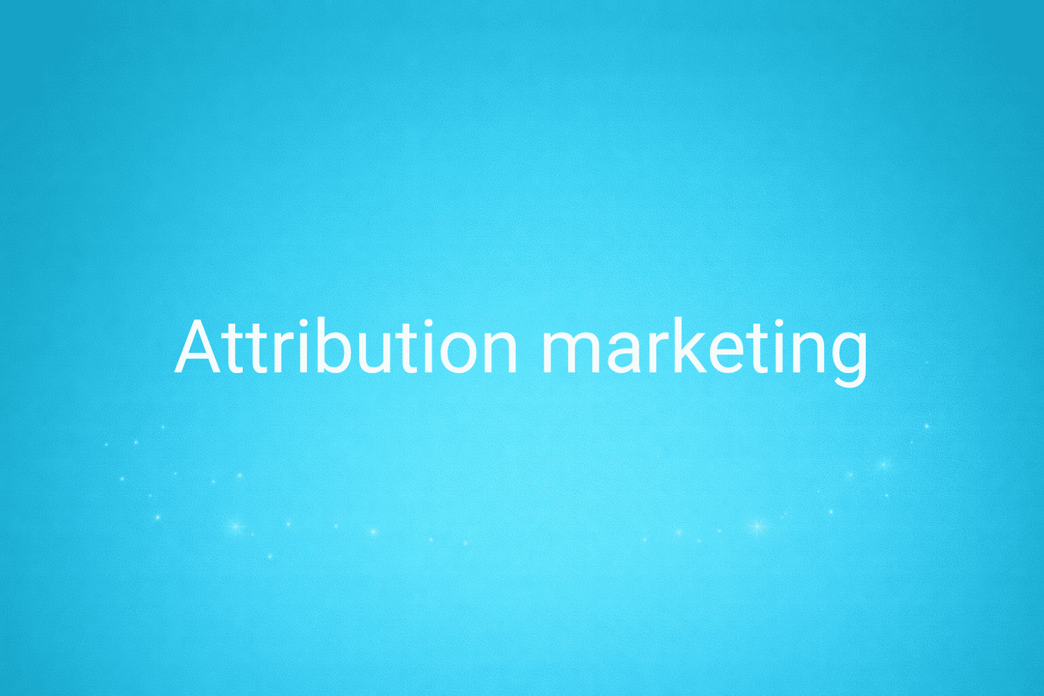 Illustration minimaliste sur fond bleu avec texte "Attribution marketing", définition liée à la catégorie Stratégie Marketing du glossaire marketing de M-Twice