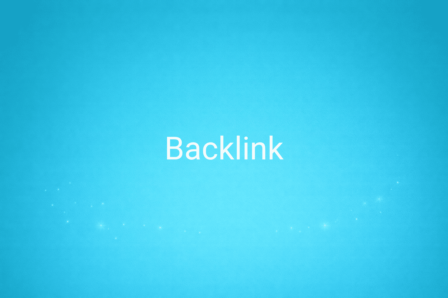 Illustration minimaliste sur fond bleu avec texte "Backlink", définition liée à la catégorie SEO du glossaire marketing de M-Twice