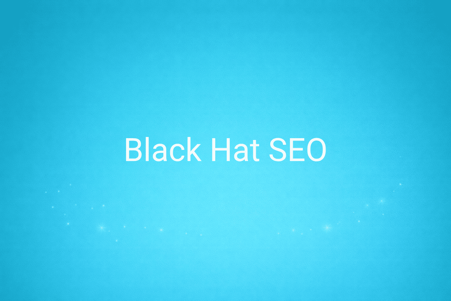 Illustration minimaliste sur fond bleu avec texte "Black Hat SEO", définition liée à la catégorie SEO du glossaire marketing de M-Twice