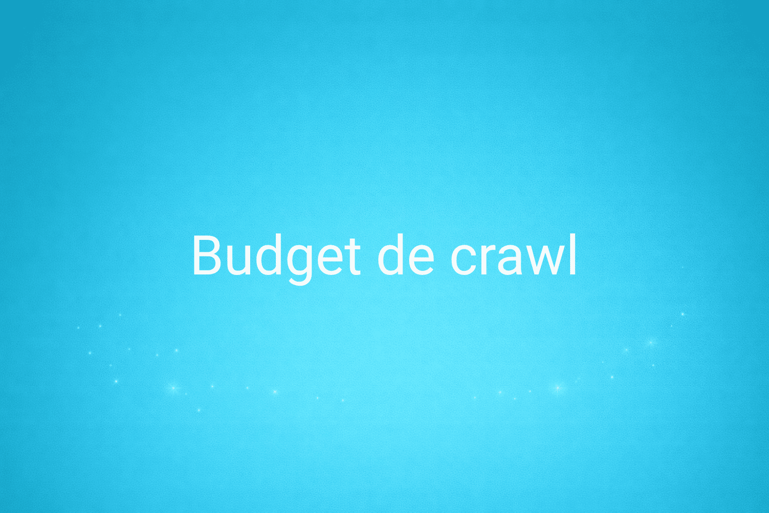 Illustration minimaliste sur fond bleu avec texte "Budget de crawl", définition liée à la catégorie SEO du glossaire marketing de M-Twice