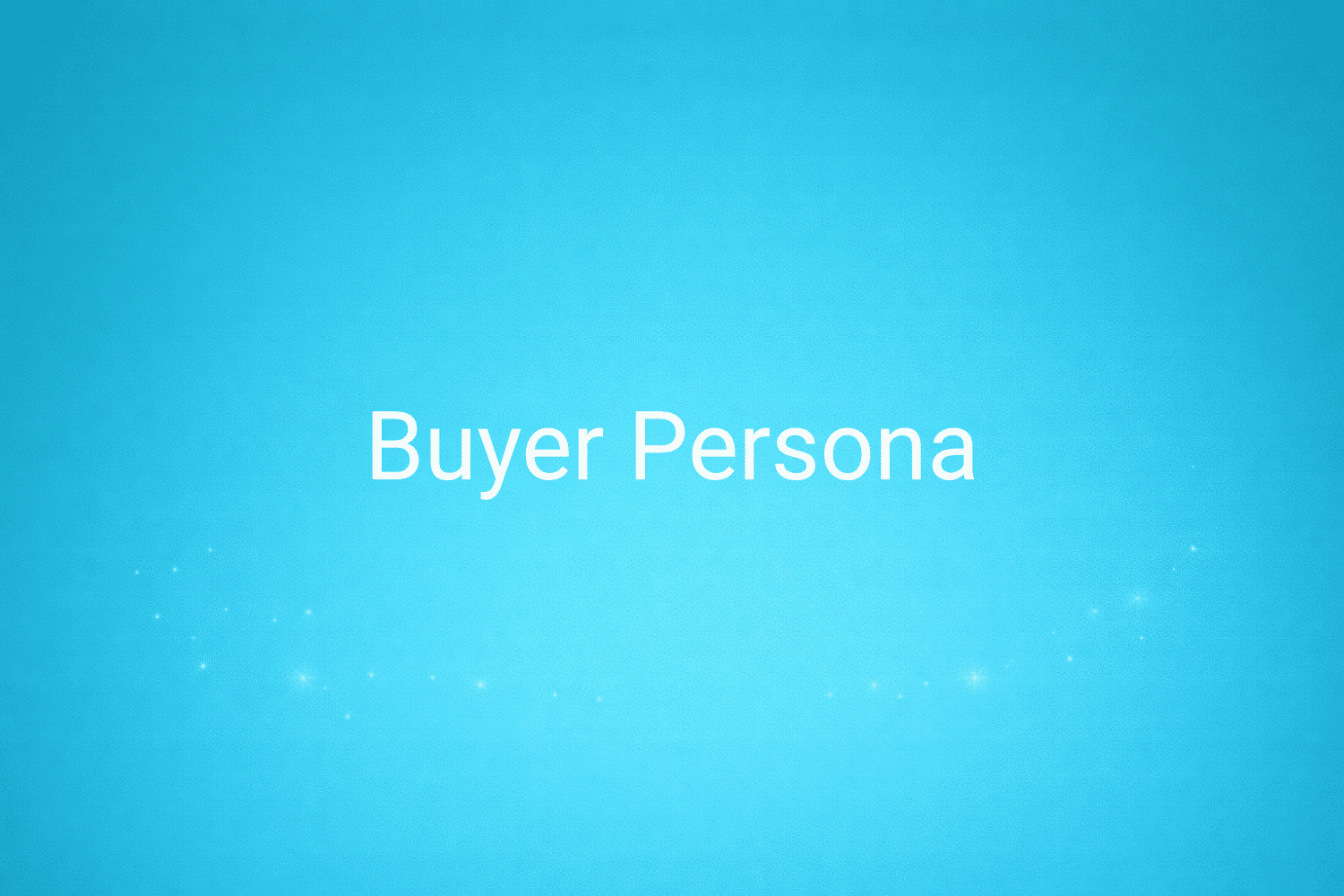 Illustration minimaliste sur fond bleu avec texte "Buyer Persona", définition liée à la catégorie Stratégie Marketing du glossaire marketing de M-Twice