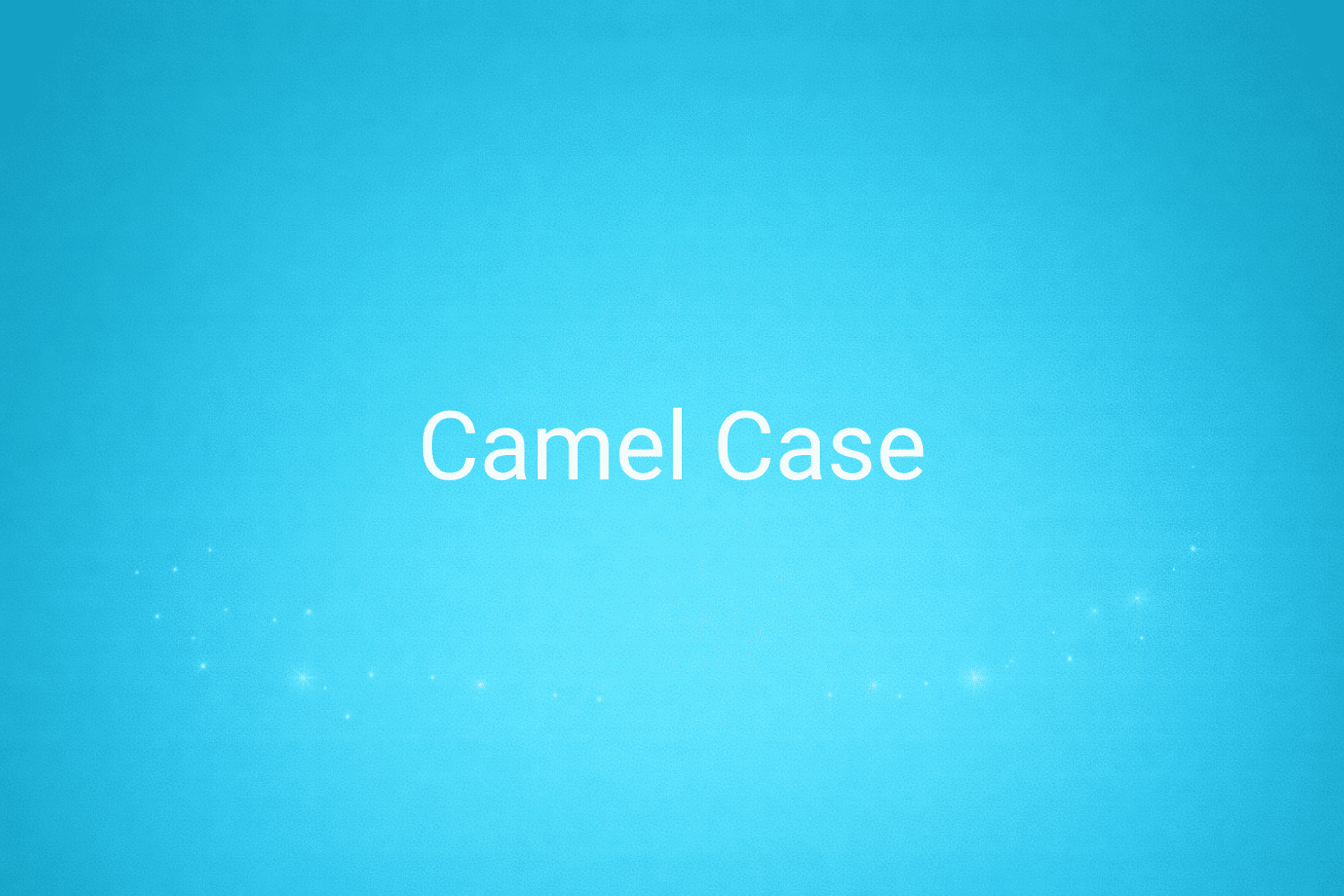Illustration minimaliste sur fond bleu avec texte "Camel Case", définition liée à la catégorie Stratégie Marketing du glossaire marketing de M-Twice