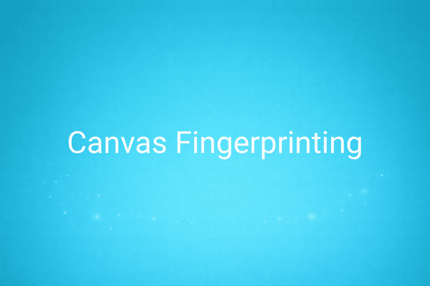 Illustration minimaliste sur fond bleu avec texte "Canvas Fingerprinting", définition liée à la catégorie Stratégie Marketing du glossaire marketing de M-Twice
