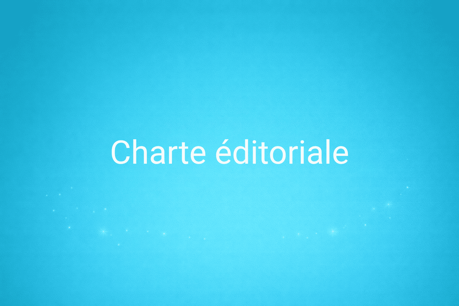 Illustration minimaliste sur fond bleu avec texte "Charte éditoriale", définition liée à la catégorie Marketing de contenus du glossaire marketing de M-Twice