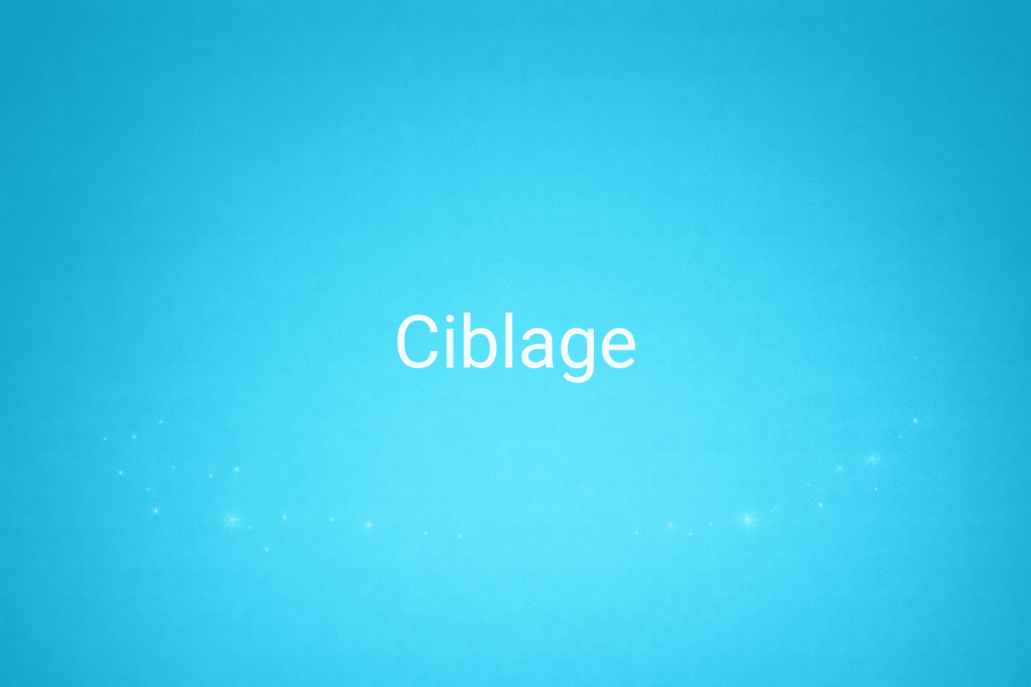Illustration minimaliste sur fond bleu avec texte "Ciblage", définition liée à la catégorie Stratégie Marketing du glossaire marketing de M-Twice