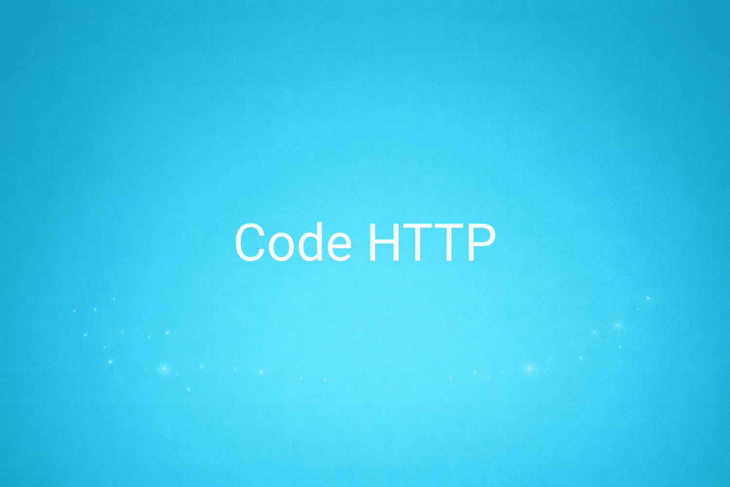 Illustration minimaliste sur fond bleu avec texte "Code HTTP", définition liée à la catégorie e-commerce du glossaire marketing de M-Twice