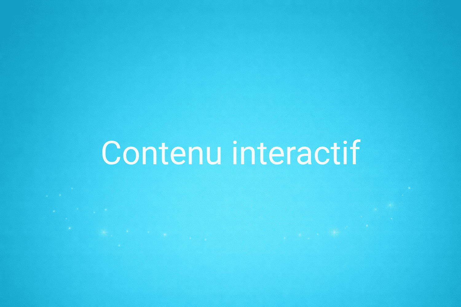 Illustration minimaliste sur fond bleu avec texte "Contenu interactif", définition liée à la catégorie Marketing de contenus du glossaire marketing de M-Twice