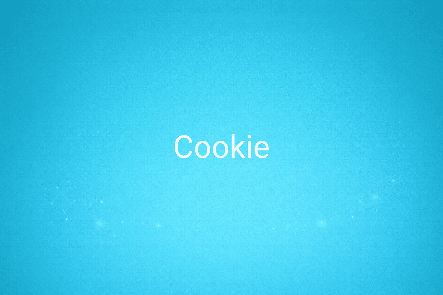 Illustration minimaliste sur fond bleu avec texte "Cookie", définition liée à la catégorie e-commerce du glossaire marketing de M-Twice