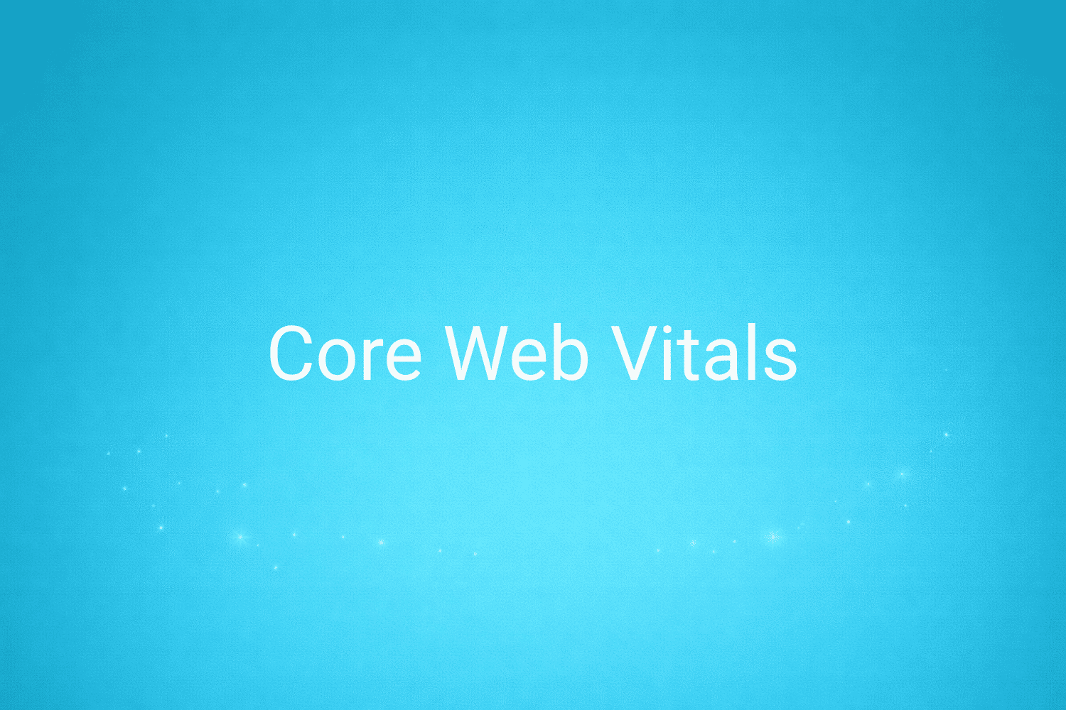 Illustration minimaliste sur fond bleu avec texte "Core Web Vitals", définition liée à la catégorie e-commerce du glossaire marketing de M-Twice