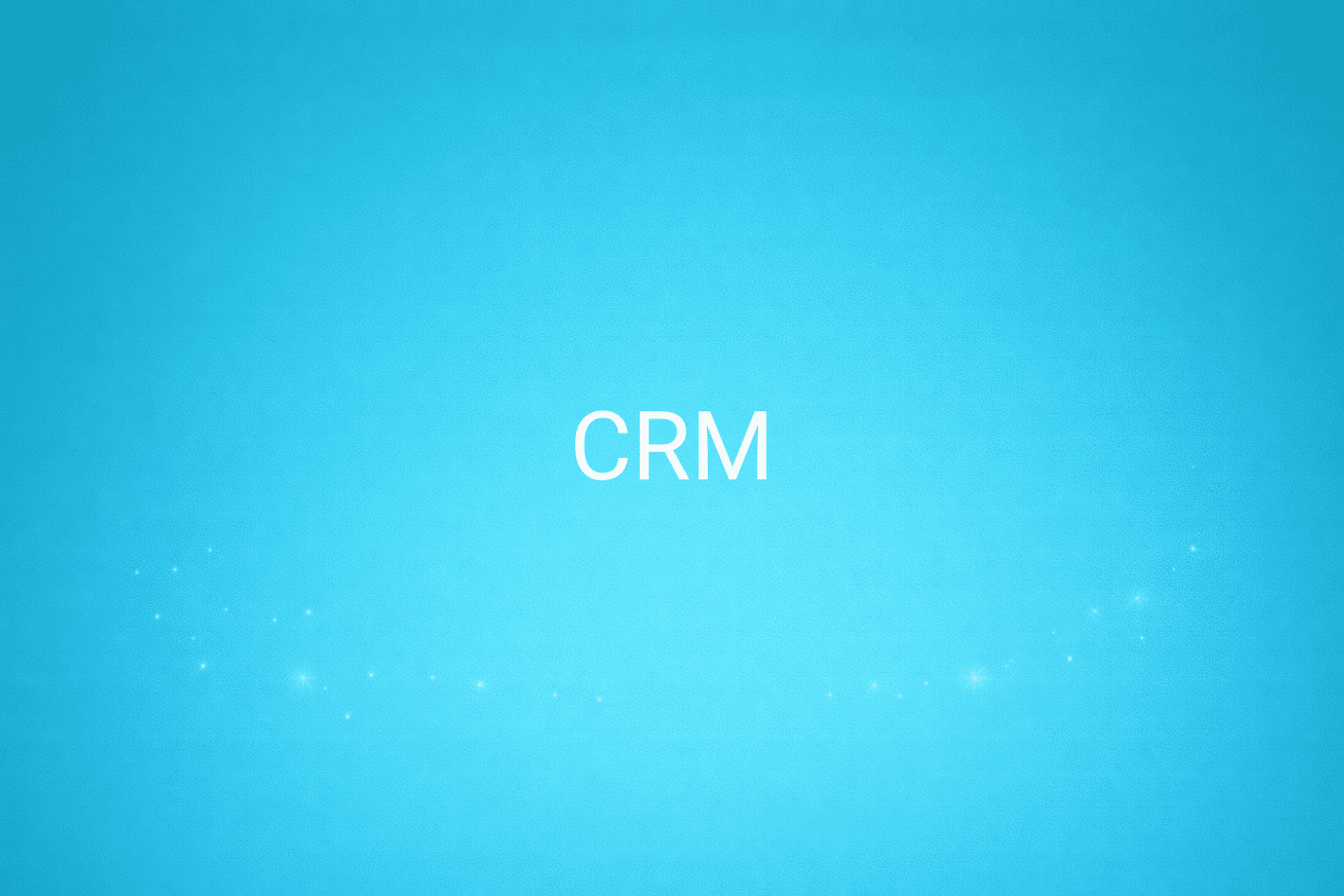Illustration minimaliste sur fond bleu avec texte "CRM", définition liée à la catégorie Stratégie Marketing du glossaire marketing de M-Twice