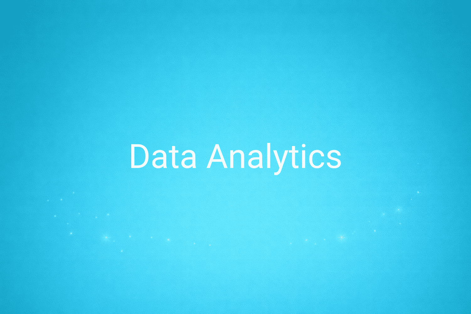 Illustration minimaliste sur fond bleu avec texte "Data Analytics", définition liée à la catégorie e-commerce du glossaire marketing de M-Twice