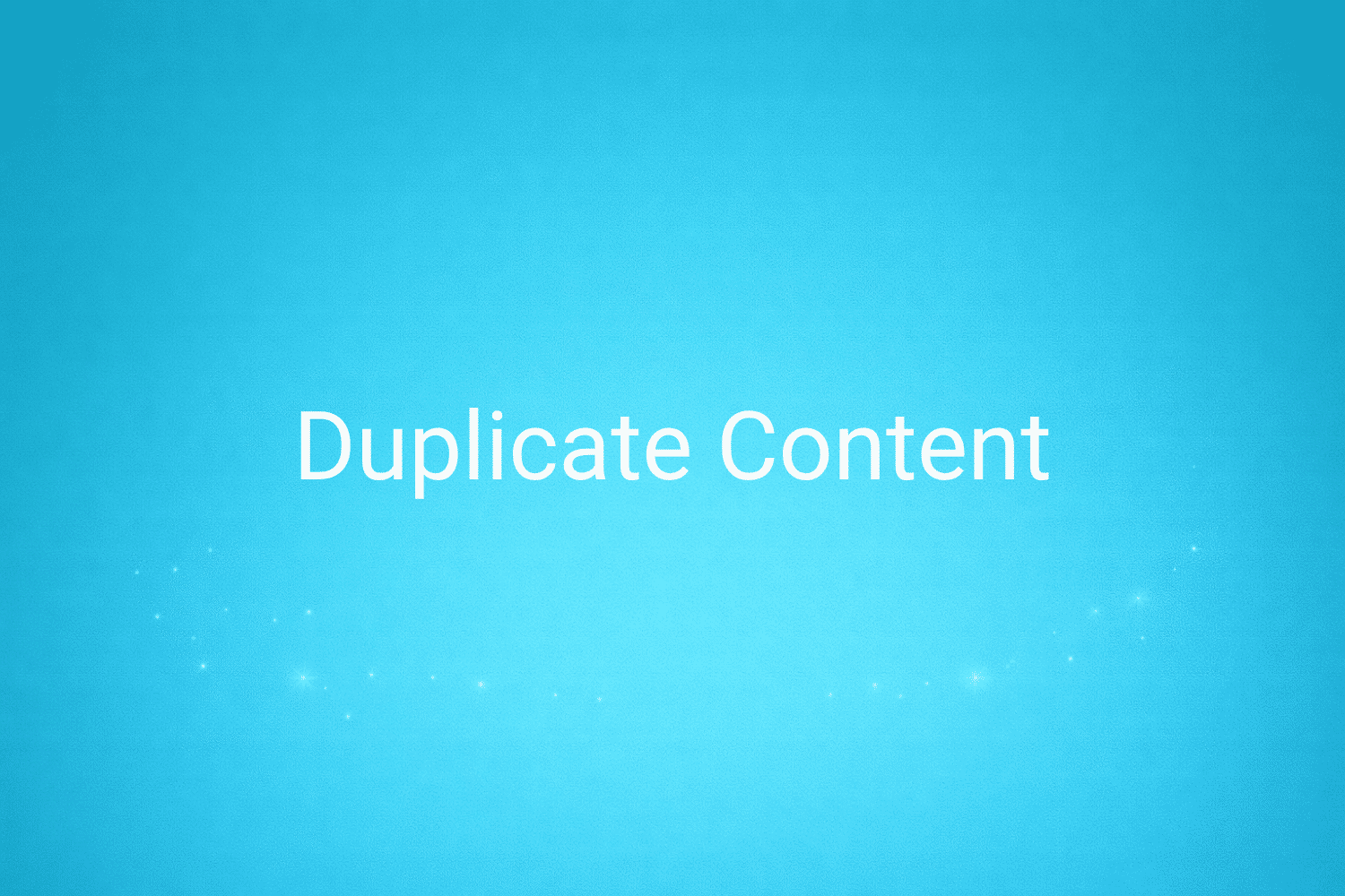Illustration minimaliste sur fond bleu avec texte "Duplicate Content", définition liée à la catégorie Marketing de contenus du glossaire marketing de M-Twice