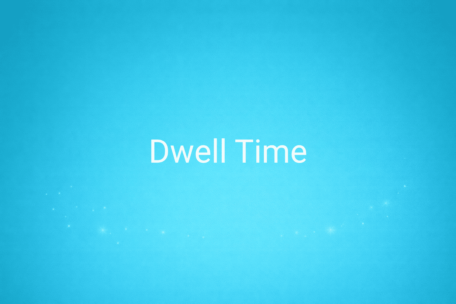 Illustration minimaliste sur fond bleu avec texte "Dwell Time", définition liée à la catégorie Marketing de contenus du glossaire marketing de M-Twice