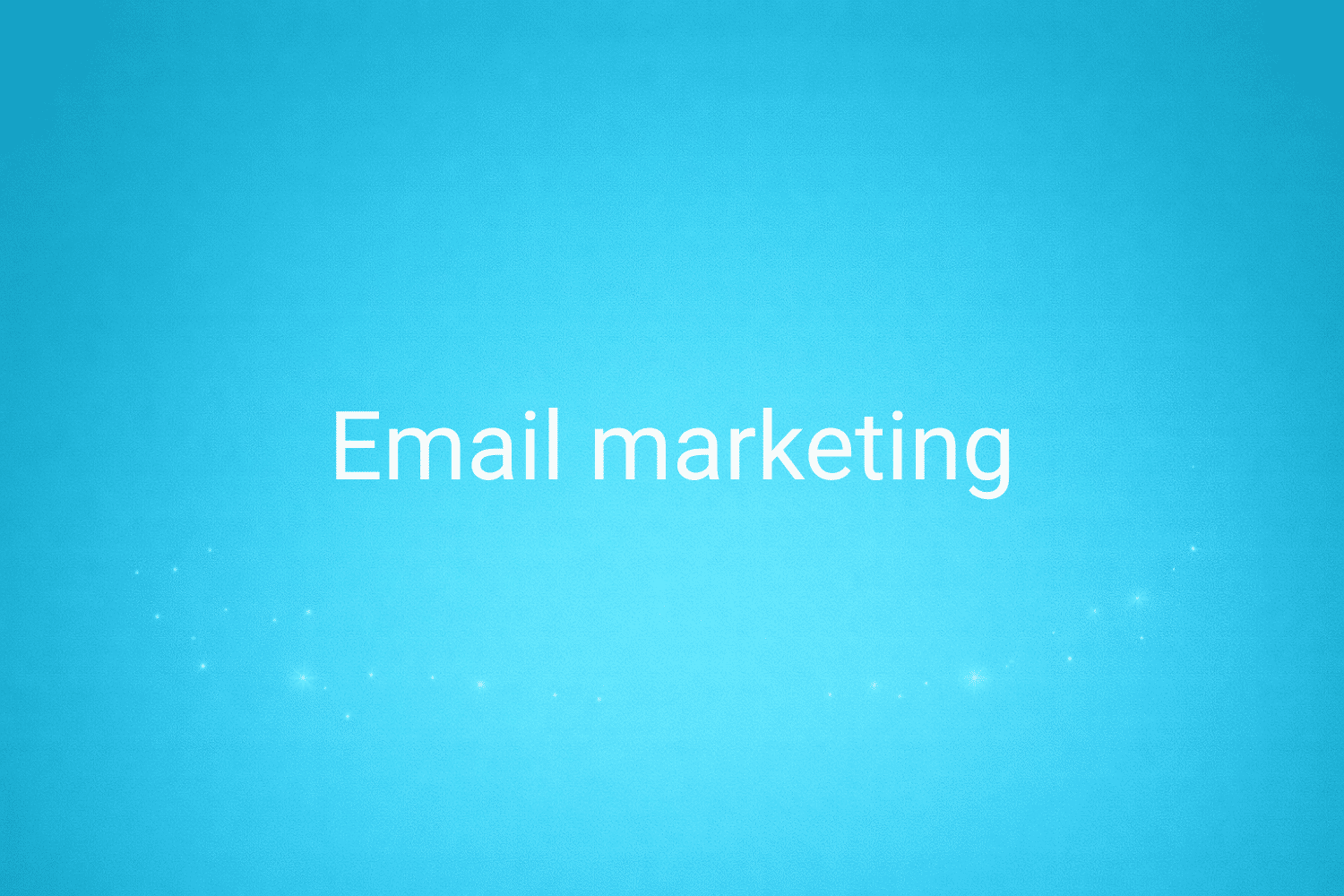 Illustration minimaliste sur fond bleu avec texte "Email marketing", définition liée à la catégorie Marketing de contenus du glossaire marketing de M-Twice
