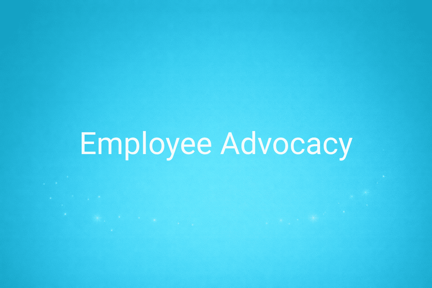 Illustration minimaliste sur fond bleu avec texte "Employee Advocacy", définition liée à la catégorie Marketing de contenus du glossaire marketing de M-Twice