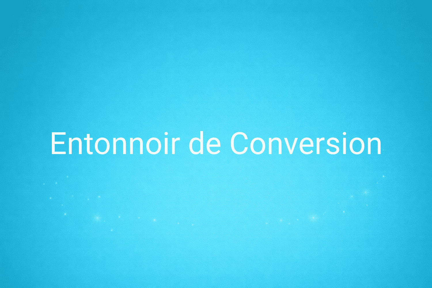Illustration minimaliste sur fond bleu avec texte "Entonnoir de Conversion", définition liée à la catégorie Stratégie Marketing du glossaire marketing de M-Twice