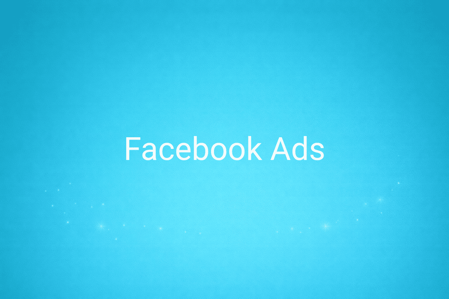 Illustration minimaliste sur fond bleu avec texte "Facebook Ads", définition liée à la catégorie e-commerce du glossaire marketing de M-Twice