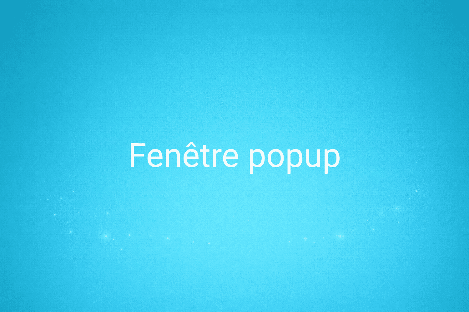 Illustration minimaliste sur fond bleu avec texte "Fenêtre popup", définition liée à la catégorie Stratégie Marketing du glossaire marketing de M-Twice