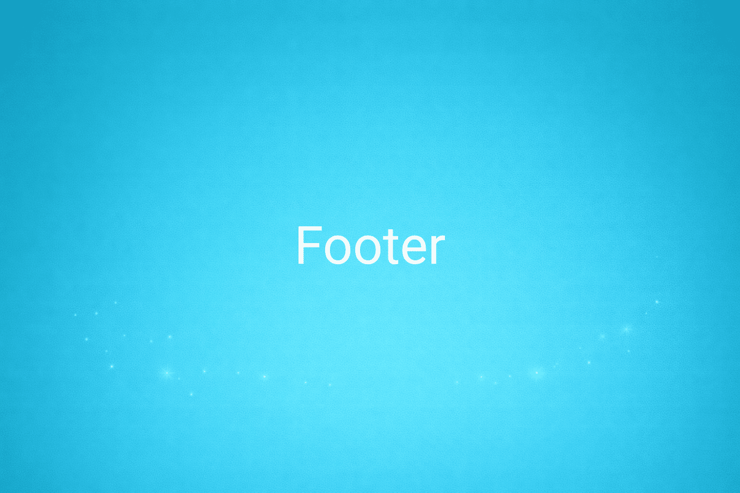 Illustration minimaliste sur fond bleu avec texte "Footer", définition liée à la catégorie e-commerce du glossaire marketing de M-Twice