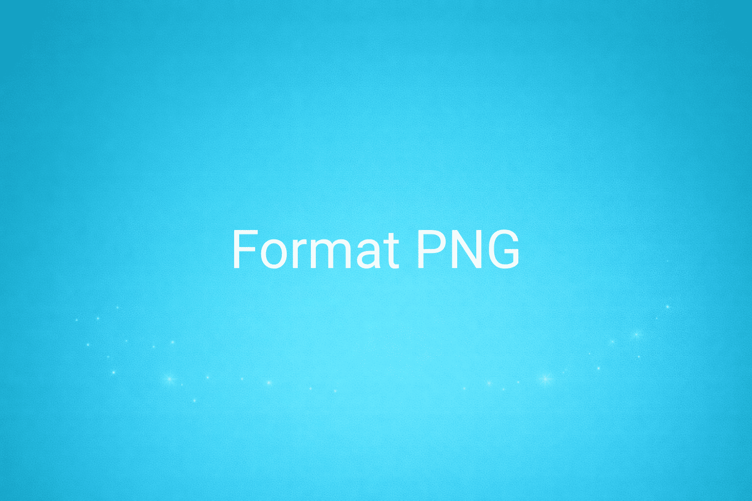 Illustration minimaliste sur fond bleu avec texte "Format PNG", définition liée à la catégorie e-commerce du glossaire marketing de M-Twice