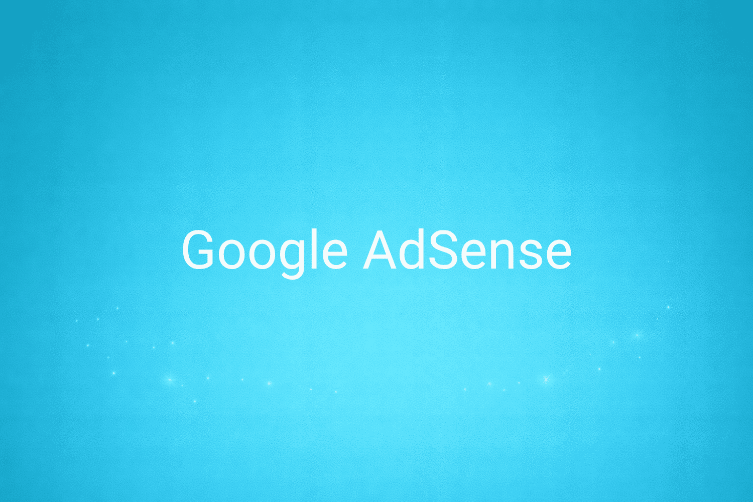 Illustration minimaliste sur fond bleu avec texte "Google AdSense", définition liée à la catégorie Publicité en ligne du glossaire marketing de M-Twice