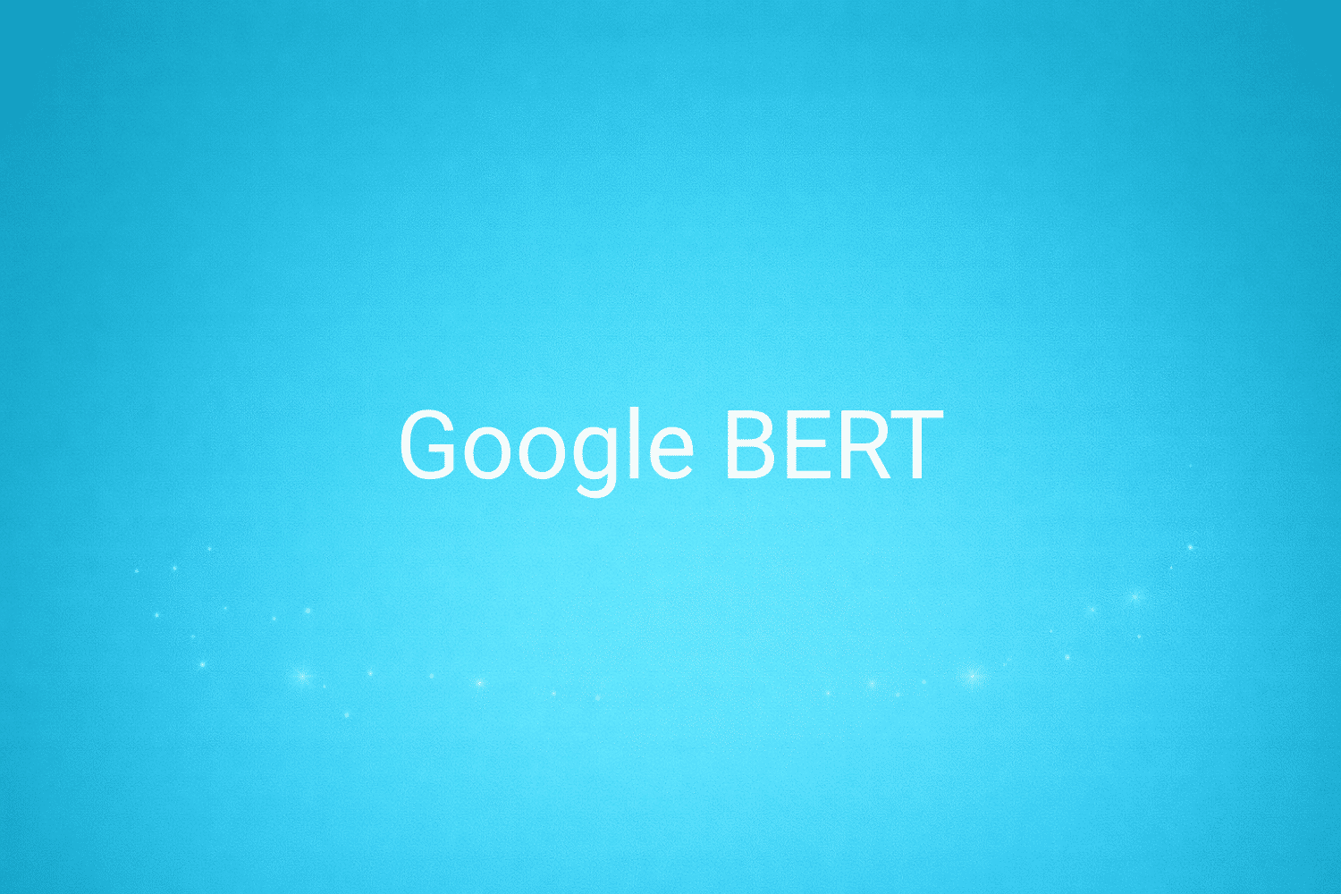 Illustration minimaliste sur fond bleu avec texte "Google BERT", définition liée à la catégorie SEO du glossaire marketing de M-Twice