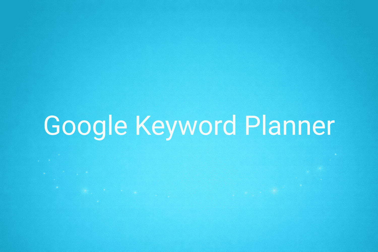 Illustration minimaliste sur fond bleu avec texte "Google Keyword Planner", définition liée à la catégorie Stratégie Marketing du glossaire marketing de M-Twice