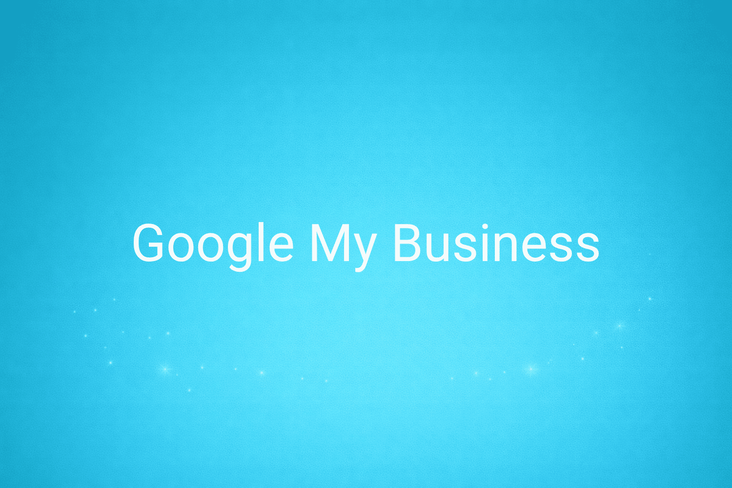Illustration minimaliste sur fond bleu avec texte "Google My Business", définition liée à la catégorie SEO du glossaire marketing de M-Twice