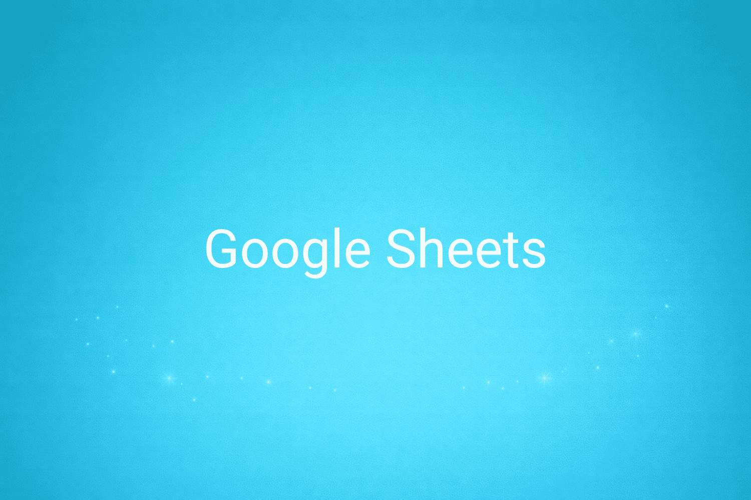 Illustration minimaliste sur fond bleu avec texte "Google Sheets", définition liée à la catégorie e-commerce du glossaire marketing de M-Twice