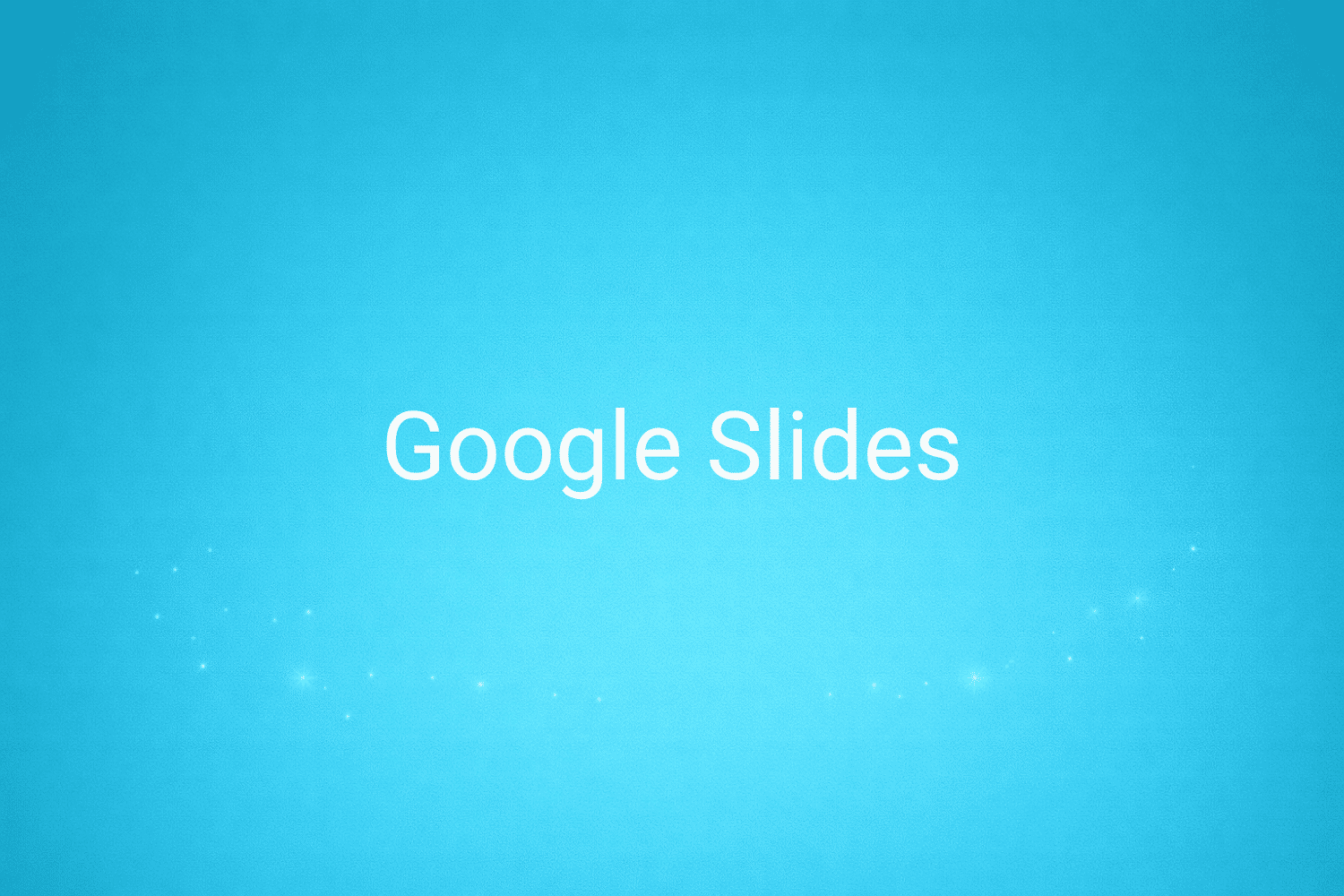 Illustration minimaliste sur fond bleu avec texte "Google Slides", définition liée à la catégorie Stratégie Marketing du glossaire marketing de M-Twice
