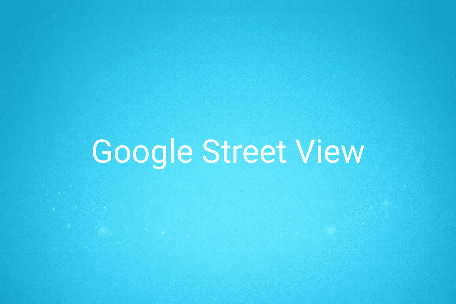 Illustration minimaliste sur fond bleu avec texte "Google Street View", définition liée à la catégorie Stratégie Marketing du glossaire marketing de M-Twice