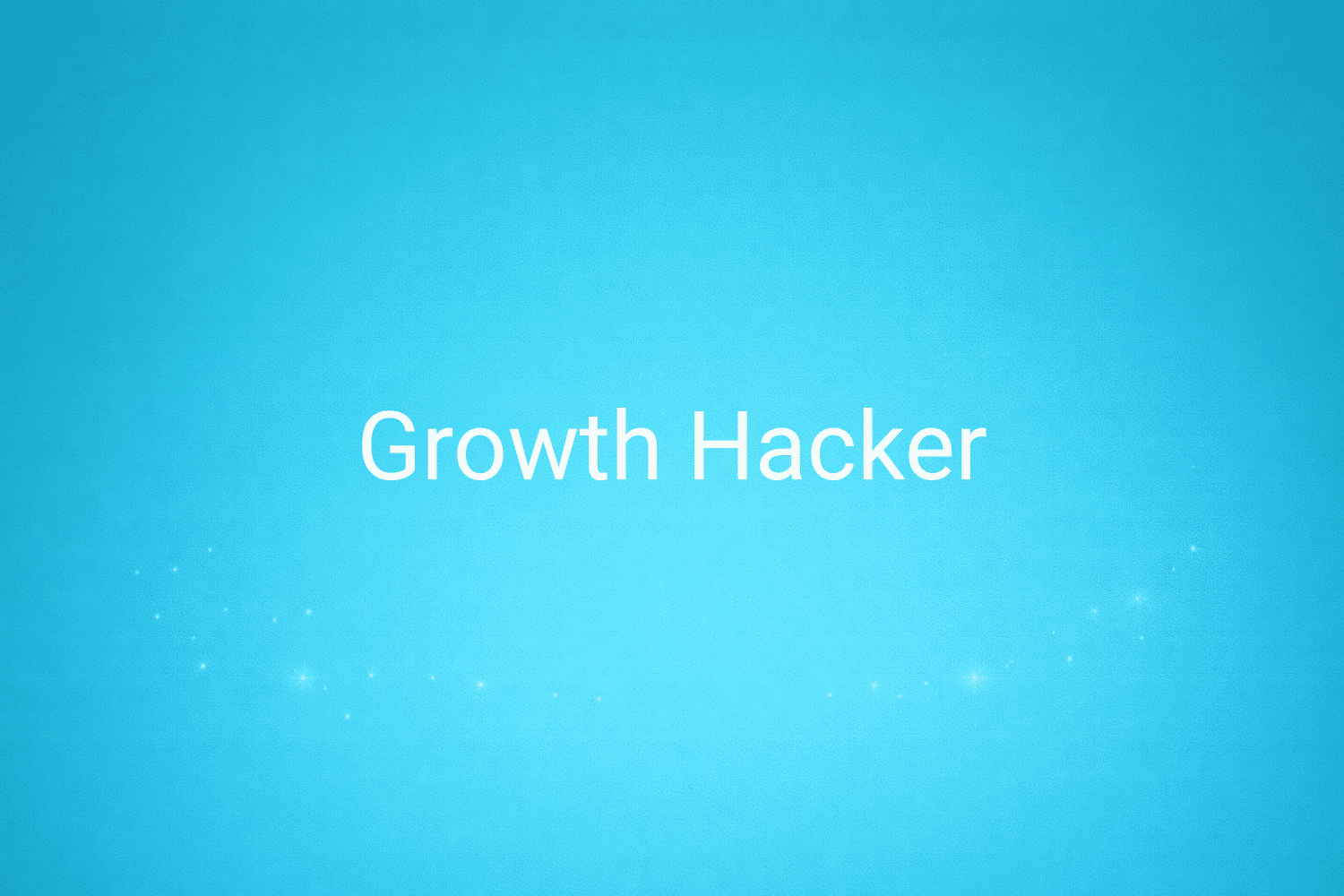 Illustration minimaliste sur fond bleu avec texte "Growth Hacker", définition liée à la catégorie Stratégie Marketing du glossaire marketing de M-Twice