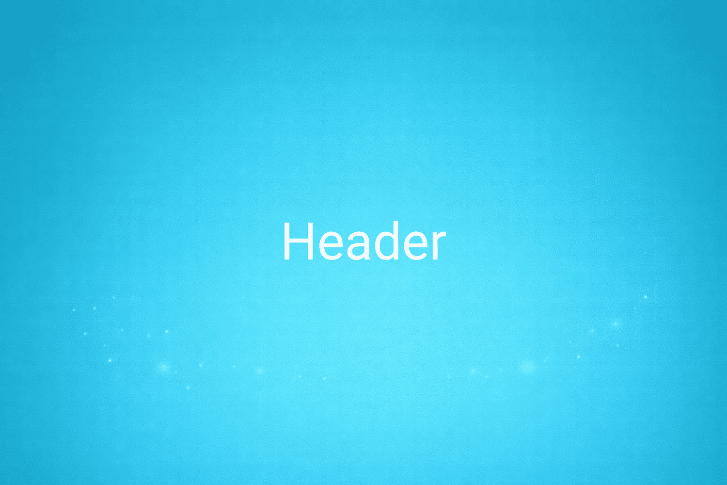 Illustration minimaliste sur fond bleu avec texte "Header", définition liée à la catégorie e-commerce du glossaire marketing de M-Twice