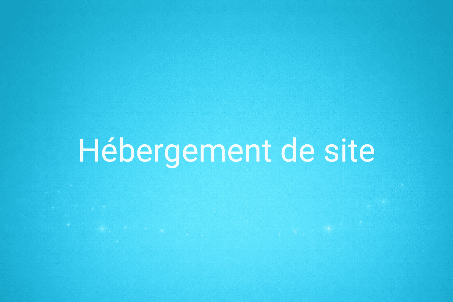 Illustration minimaliste sur fond bleu avec texte "Hébergement de site", définition liée à la catégorie e-commerce du glossaire marketing de M-Twice