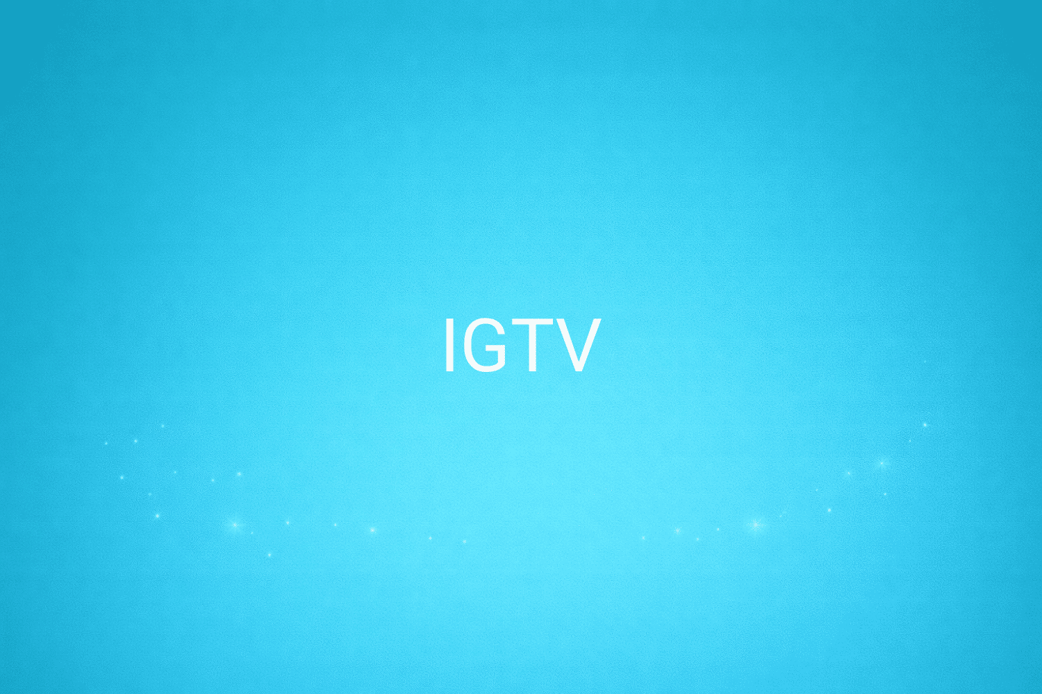 Illustration minimaliste sur fond bleu avec texte "IGTV", définition liée à la catégorie Marketing de contenus du glossaire marketing de M-Twice