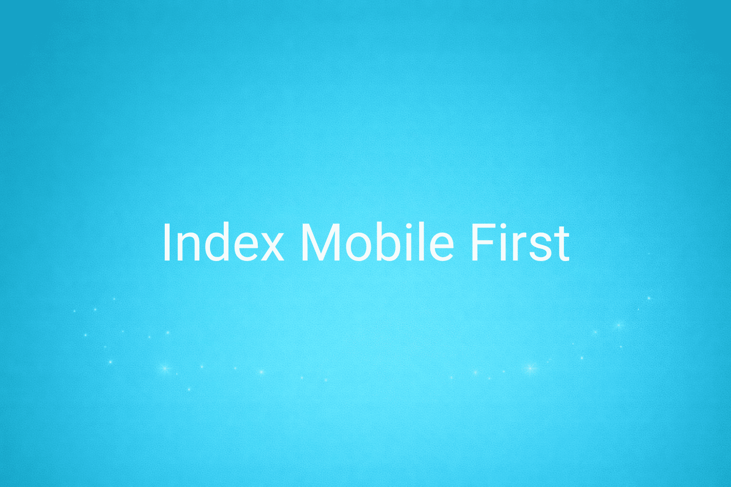 Illustration minimaliste sur fond bleu avec texte "Index Mobile First", définition liée à la catégorie e-commerce du glossaire marketing de M-Twice